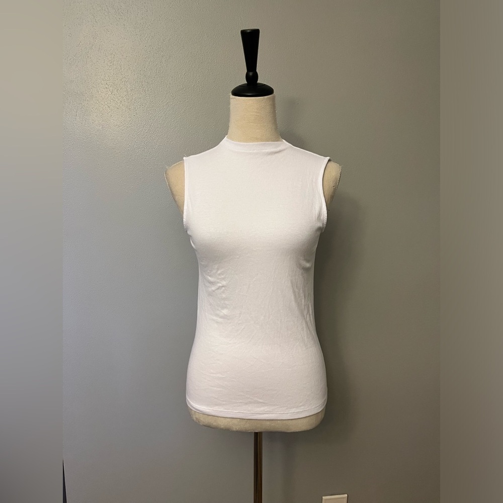 NWT Rachel Zoe Cotton Blend Ribbed Knit Tank Top - Size Medium